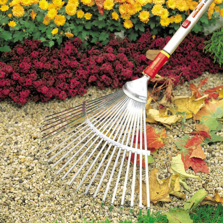 Milisten 22-Tine Garden Rake Head - Metal Leaf Rake Replacement For Lawn, Yard, Soil & Gardening